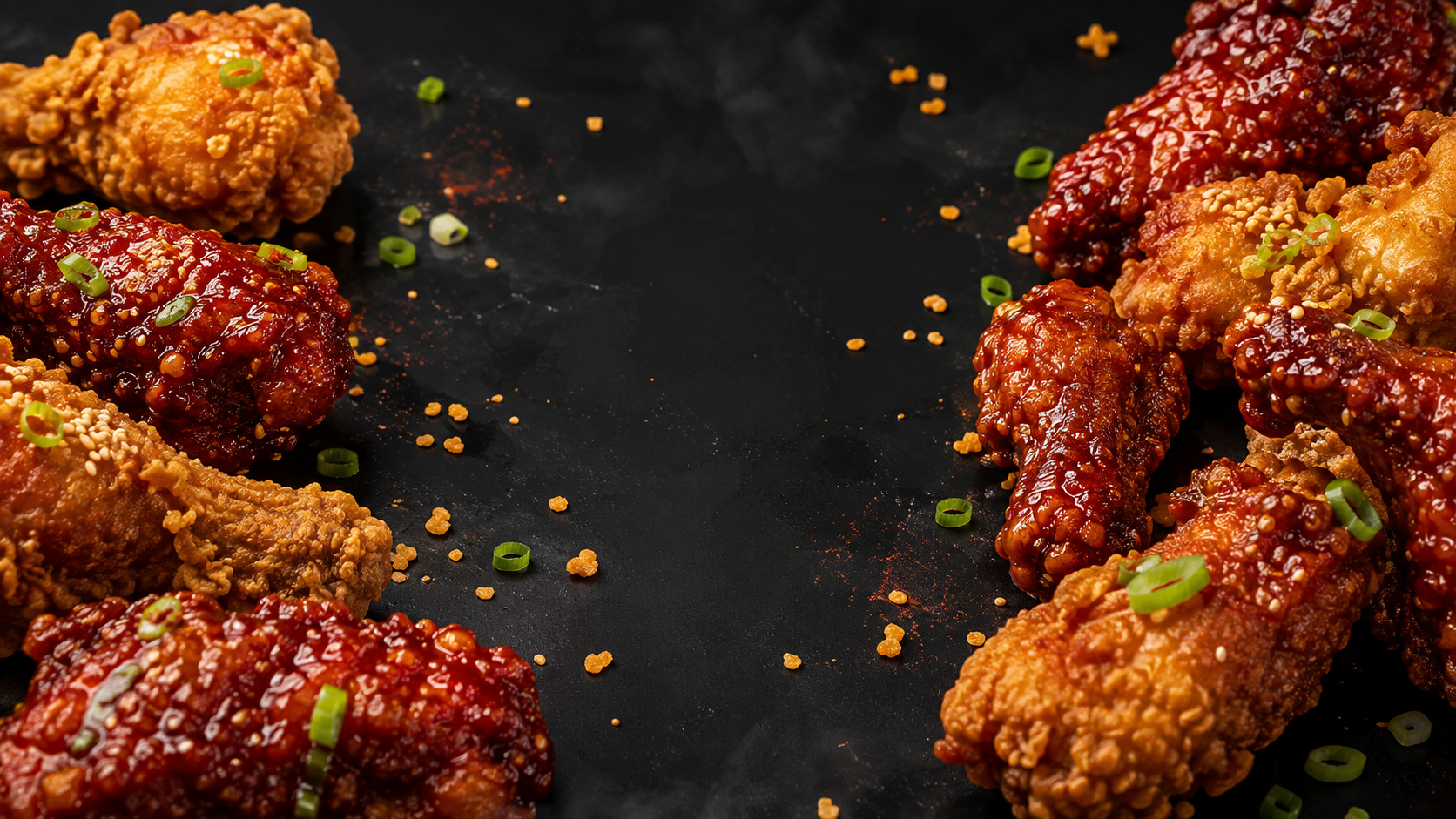 A Kokkopi customer enjoying Korean fried chicken